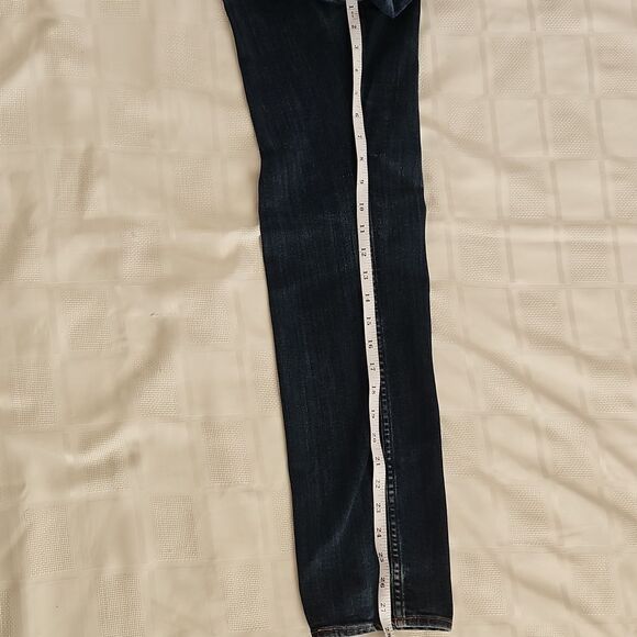 H&M Women's High-Rise Denim Jeans Dark Blue Washed Size 4 - Picture 11 of 16
